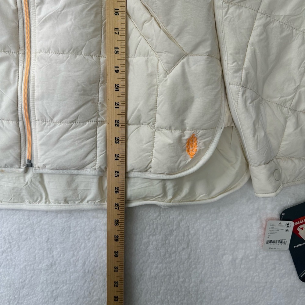 Free People x Hatch Multicolored Ivory Chevron Combo Maternity Puffer Jacket S - Picture 9 of 16